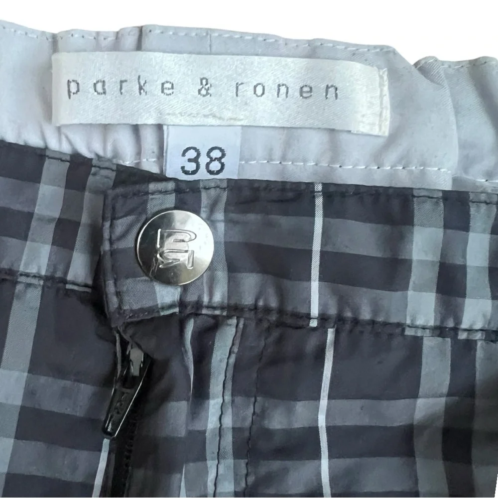 🩳‎ Parke & Ronen Men’s Plaid Swim Shorts — Size 38
